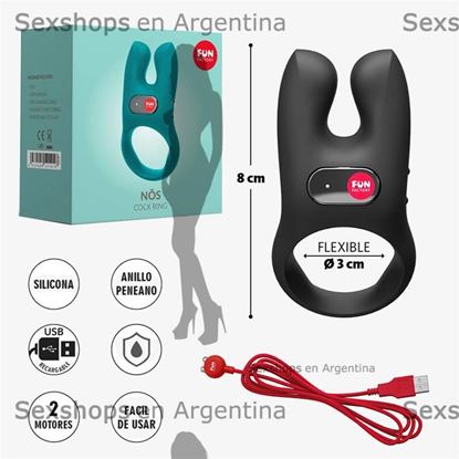Nos Anillo vibrador para retrasar la eyaculacion con carga USB